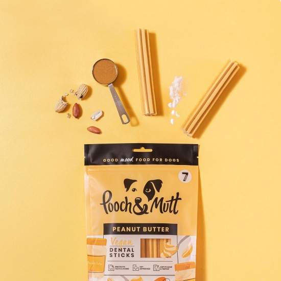 Pooch & Mutt - Training Dental Sticks for Dogs Peanut Butter Flavoured 1 Pack of 7 Sticks Pooch & Mutt - Training Dental Sticks for Dogs Peanut Butter Flavoured 1 Pack of 7 Sticks