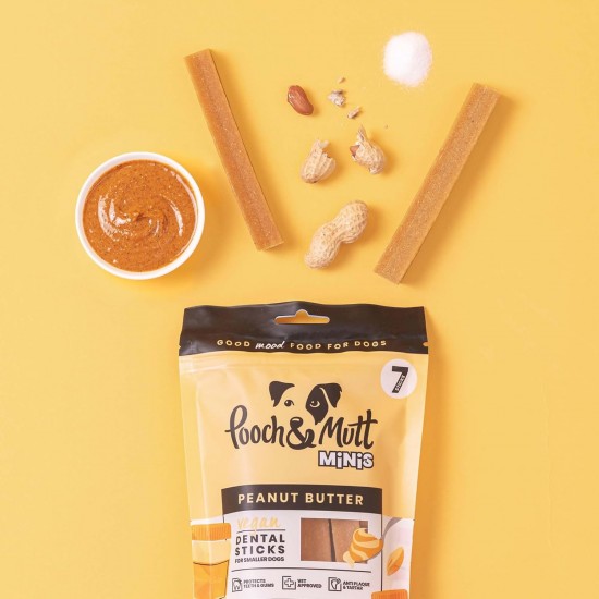 Pooch & Mutt - Training Dental Sticks for Dogs Peanut Butter Flavoured 1 Pack of 7 Sticks Pooch & Mutt - Training Dental Sticks for Dogs Peanut Butter Flavoured 1 Pack of 7 Sticks