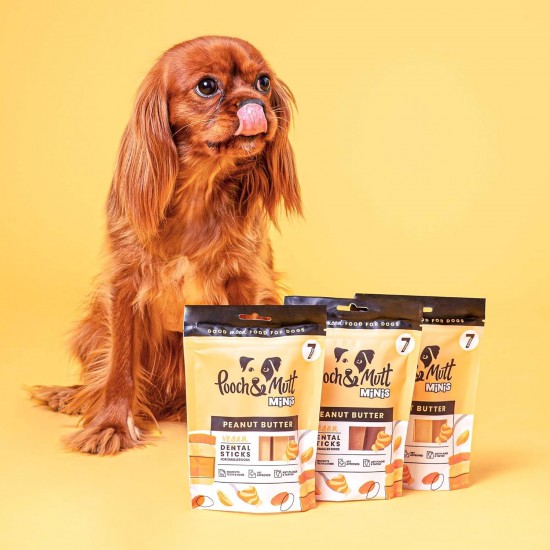 Pooch & Mutt - Training Dental Sticks for Dogs Peanut Butter Flavoured 1 Pack of 7 Sticks Pooch & Mutt - Training Dental Sticks for Dogs Peanut Butter Flavoured 1 Pack of 7 Sticks