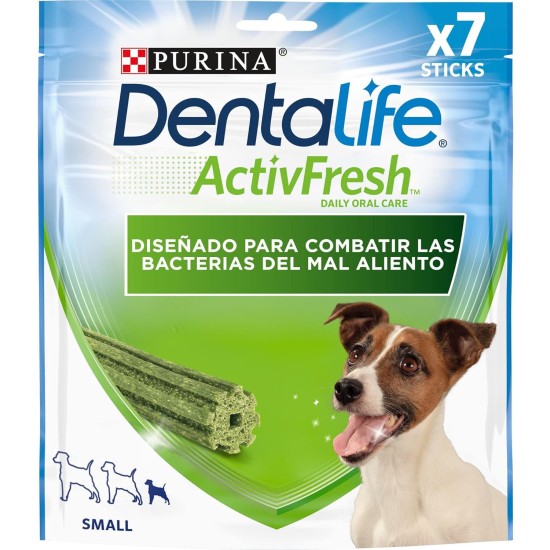 Purina Dentalife Activfresh Small, Bad Breath Treats for Small Dogs, Mini, 6 Bags of 7 Sticks, 6 Pieces (6 x 115 g) Purina Dentalife Activfresh Small, Bad Breath Treats for Small Dogs, Mini, 6 Bags of 7 Sticks, 6 Pieces (6 x 115 g)