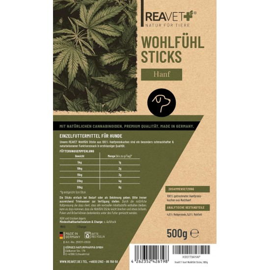 ReaVET Resting Formula for Dogs - Soothing with Valerian, Melissa & Hemp Seeds I Relaxed & Balanced Dog Life I Rest, Overirritation, Nervousness, New Year's Eve & Travel ReaVET Resting Formula for Dogs - Soothing with Valerian, Melissa & Hemp Seeds I Relaxed & Balanced Dog Life I Rest, Overirritation, Nervousness, New Year's Eve & Travel