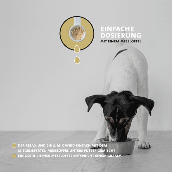 Relax-Mix Powder for Dogs, Soothing Supplementary Food, Natural Ingredients, with Valerian & Ashwagandha, Stress Relief & Relaxation, petDog Health 2601 Relax-Mix Powder for Dogs, Soothing Supplementary Food, Natural Ingredients, with Valerian & Ashwagandha, Stress Relief & Relaxation, petDog Health 2601