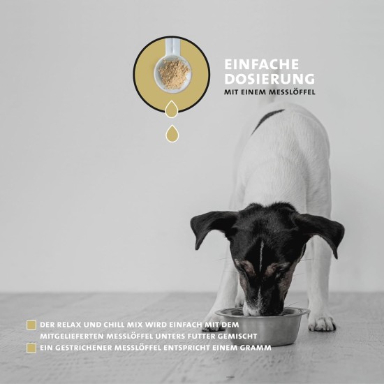 Relax-Mix Powder for Dogs, Soothing Supplementary Food, Natural Ingredients, with Valerian & Ashwagandha, Stress Relief & Relaxation, petDog Health 2601 Relax-Mix Powder for Dogs, Soothing Supplementary Food, Natural Ingredients, with Valerian & Ashwagandha, Stress Relief & Relaxation, petDog Health 2601