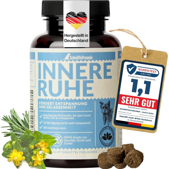Schnüffelfreunde Inner Peace I Dietary Supplement for Dogs for Soothing, Anti-Stress and for More Serenity (150 g - Approx. 180 Pieces) Schnüffelfreunde Inner Peace I Dietary Supplement for Dogs for Soothing, Anti-Stress and for More Serenity (150 g - Approx. 180 Pieces)
