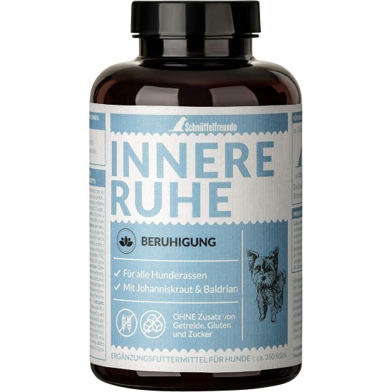 Schnüffelfreunde Inner Peace I Dietary Supplement for Dogs for Soothing, Anti-Stress and for More Serenity (150 g - Approx. 180 Pieces) Schnüffelfreunde Inner Peace I Dietary Supplement for Dogs for Soothing, Anti-Stress and for More Serenity (150 g - Approx. 180 Pieces)