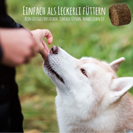 Schnüffelfreunde Inner Peace I Dietary Supplement for Dogs for Soothing, Anti-Stress and for More Serenity (150 g - Approx. 180 Pieces) Schnüffelfreunde Inner Peace I Dietary Supplement for Dogs for Soothing, Anti-Stress and for More Serenity (150 g - Approx. 180 Pieces)