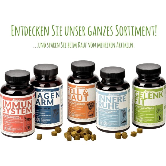 Schnüffelfreunde Inner Peace I Dietary Supplement for Dogs for Soothing, Anti-Stress and for More Serenity (150 g - Approx. 180 Pieces) Schnüffelfreunde Inner Peace I Dietary Supplement for Dogs for Soothing, Anti-Stress and for More Serenity (150 g - Approx. 180 Pieces)
