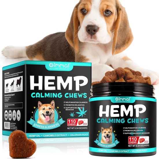 Smddx Relaxation & Anti-Stress for Dogs, Calming Treats for Calm, Promote Relaxation, Relieve Dogs from Anxiety, Stress, Delicious and Healthy Snack Bacon Seasoned, Pack of 110 Smddx Relaxation & Anti-Stress for Dogs, Calming Treats for Calm, Promote Relaxation, Relieve Dogs from Anxiety, Stress, Delicious and Healthy Snack Bacon Seasoned, Pack of 110