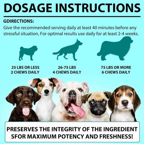 Smddx Relaxation & Anti-Stress for Dogs, Calming Treats for Calm, Promote Relaxation, Relieve Dogs from Anxiety, Stress, Delicious and Healthy Snack Bacon Seasoned, Pack of 110 Smddx Relaxation & Anti-Stress for Dogs, Calming Treats for Calm, Promote Relaxation, Relieve Dogs from Anxiety, Stress, Delicious and Healthy Snack Bacon Seasoned, Pack of 110