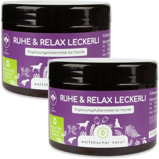 Soothing snack for dogs, peace and relax treats, against stress and anxiety, with valerian for tension and St. John's wort for inner peace Soothing snack for dogs, peace and relax treats, against stress and anxiety, with valerian for tension and St. John's wort for inner peace
