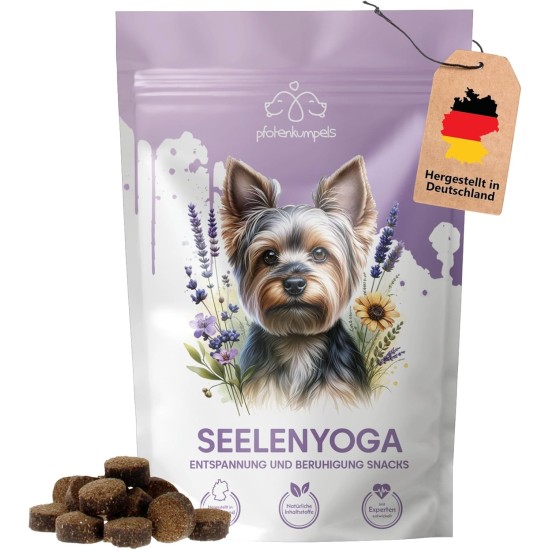 Soul Yoga Soothing Snacks for Dogs with Valerian & St. John's Wort I Vegetable Soothing Agent for Anxiety, Stress & New Year's Eve Soul Yoga Soothing Snacks for Dogs with Valerian & St. John's Wort I Vegetable Soothing Agent for Anxiety, Stress & New Year's Eve
