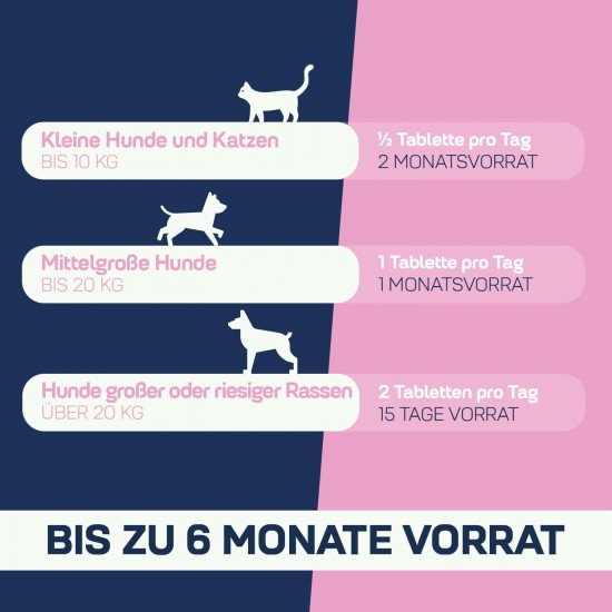 Suprapet Peloderm for Dogs and Cats, 90 Tablets Based on Biotin, Zinc, Vitamin B, Methionine and Cystine for Wellbeing and Shine of the Hair, Supplementary Feed Suprapet Peloderm for Dogs and Cats, 90 Tablets Based on Biotin, Zinc, Vitamin B, Methionine and Cystine for Wellbeing and Shine of the Hair, Supplementary Feed