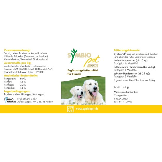 Symbiopet Dog Supplementary Food For Dogs, 175 g Symbiopet Dog Supplementary Food For Dogs, 175 g