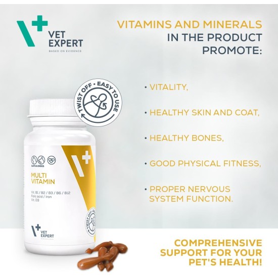 Vet Expert Multivitamin Supplementary Food for Dogs and Cats 30 Capsules Vet Expert Multivitamin Supplementary Food for Dogs and Cats 30 Capsules