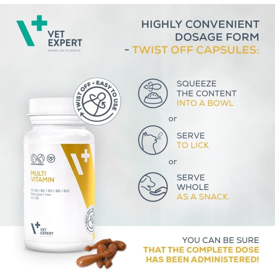 Vet Expert Multivitamin Supplementary Food for Dogs and Cats 30 Capsules Vet Expert Multivitamin Supplementary Food for Dogs and Cats 30 Capsules