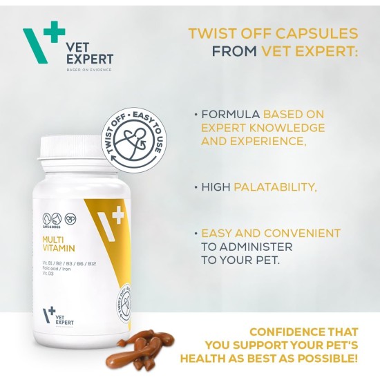 Vet Expert Multivitamin Supplementary Food for Dogs and Cats 30 Capsules Vet Expert Multivitamin Supplementary Food for Dogs and Cats 30 Capsules
