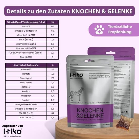 Vitamins for Dogs, Delicious Dog Soothing Food Supplement, Calming Agent for Dogs, Improvement of the Nervous System, Bark-Inhibiting, L-Tryptophan Vitamins for Dogs, Delicious Dog Soothing Food Supplement, Calming Agent for Dogs, Improvement of the Nervous System, Bark-Inhibiting, L-Tryptophan