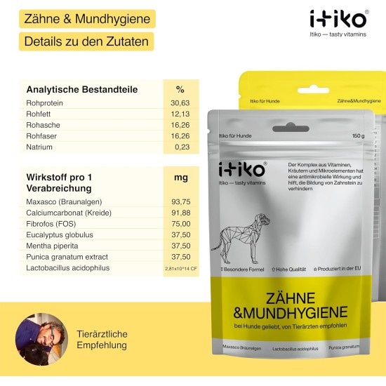 Vitamins for Dogs, Delicious Dog Soothing Food Supplement, Calming Agent for Dogs, Improvement of the Nervous System, Bark-Inhibiting, L-Tryptophan Vitamins for Dogs, Delicious Dog Soothing Food Supplement, Calming Agent for Dogs, Improvement of the Nervous System, Bark-Inhibiting, L-Tryptophan