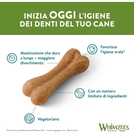 WHIMZEES Natural Gluten-free Dental Care Snacks, Chew Sticks for Dogs, Rice Bone, L, 9 x 60g WHIMZEES Natural Gluten-free Dental Care Snacks, Chew Sticks for Dogs, Rice Bone, L, 9 x 60g