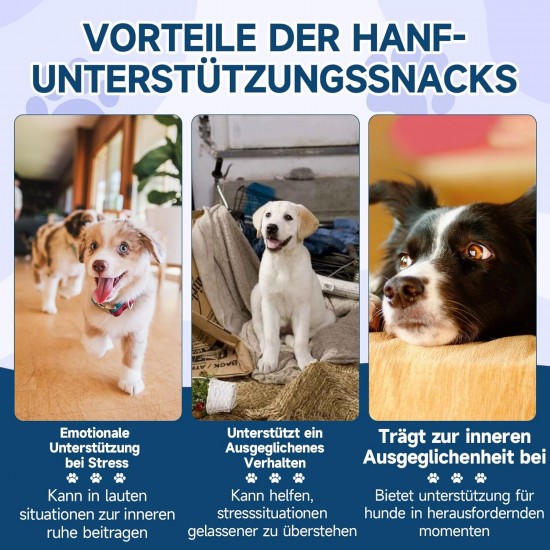 Woyamay Calming Agents for Dogs, Pack of 200 Natural Sedative Snacks for Dogs, Against Separation Anxiety, Barking, Fireworks & Thunderstorms - For All Dog Breeds, Chicken Flavour Woyamay Calming Agents for Dogs, Pack of 200 Natural Sedative Snacks for Dogs, Against Separation Anxiety, Barking, Fireworks & Thunderstorms - For All Dog Breeds, Chicken Flavour