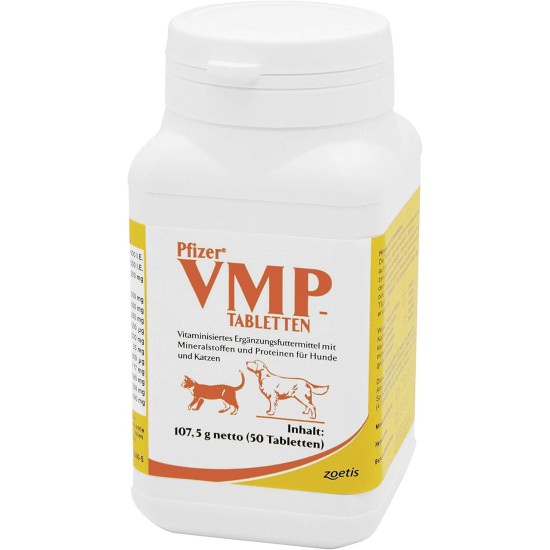 Zoetis - VMP Supplementary Feed for Dogs and Cats 50 Tablets, Pack of 1 (1 x 0.14 kg) Zoetis - VMP Supplementary Feed for Dogs and Cats 50 Tablets, Pack of 1 (1 x 0.14 kg)