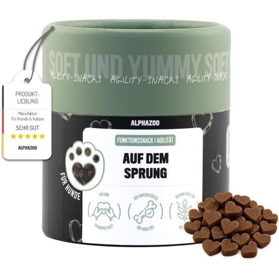 alphazoo In Aller Seelenruhe 60 g I Soft Dog Treats I Extra Soft Sedative Treats Against Stress and Anxiety I Relaxation & Anti-Stress Agent Relax Time I Dog Treats Valerian alphazoo In Aller Seelenruhe 60 g I Soft Dog Treats I Extra Soft Sedative Treats Against Stress and Anxiety I Relaxation & Anti-Stress Agent Relax Time I Dog Treats Valerian