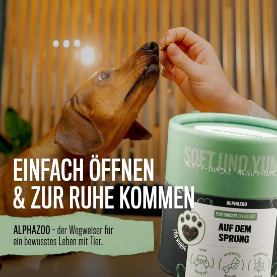 alphazoo In Aller Seelenruhe 60 g I Soft Dog Treats I Extra Soft Sedative Treats Against Stress and Anxiety I Relaxation & Anti-Stress Agent Relax Time I Dog Treats Valerian alphazoo In Aller Seelenruhe 60 g I Soft Dog Treats I Extra Soft Sedative Treats Against Stress and Anxiety I Relaxation & Anti-Stress Agent Relax Time I Dog Treats Valerian