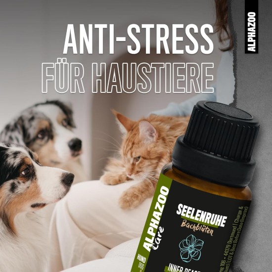 alphazoo Seelenruhe Anti-Stress Bach Flowers for Dogs and Cats 15 g I Globules Calming Tablets Against Hustle and Stress I Natural Soothing Agent alphazoo Seelenruhe Anti-Stress Bach Flowers for Dogs and Cats 15 g I Globules Calming Tablets Against Hustle and Stress I Natural Soothing Agent