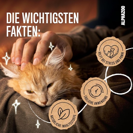 alphazoo Seelenruhe Anti-Stress Bach Flowers for Dogs and Cats 15 g I Globules Calming Tablets Against Hustle and Stress I Natural Soothing Agent alphazoo Seelenruhe Anti-Stress Bach Flowers for Dogs and Cats 15 g I Globules Calming Tablets Against Hustle and Stress I Natural Soothing Agent