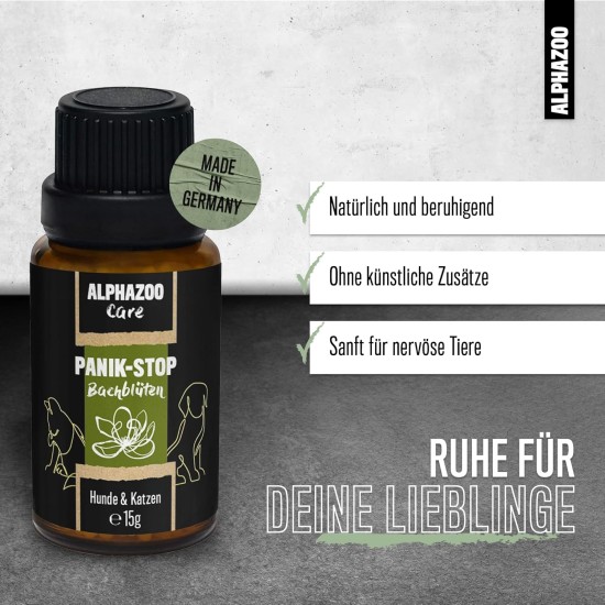 alphazoo Seelenruhe Anti-Stress Bach Flowers for Dogs and Cats 15 g I Globules Calming Tablets Against Hustle and Stress I Natural Soothing Agent alphazoo Seelenruhe Anti-Stress Bach Flowers for Dogs and Cats 15 g I Globules Calming Tablets Against Hustle and Stress I Natural Soothing Agent