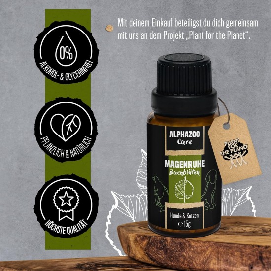 alphazoo Seelenruhe Anti-Stress Bach Flowers for Dogs and Cats 15 g I Globules Calming Tablets Against Hustle and Stress I Natural Soothing Agent alphazoo Seelenruhe Anti-Stress Bach Flowers for Dogs and Cats 15 g I Globules Calming Tablets Against Hustle and Stress I Natural Soothing Agent