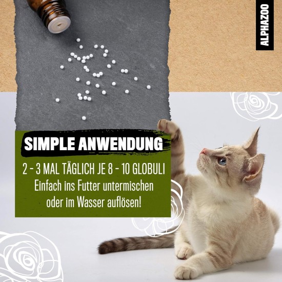 alphazoo Seelenruhe Anti-Stress Bach Flowers for Dogs and Cats 15 g I Globules Calming Tablets Against Hustle and Stress I Natural Soothing Agent alphazoo Seelenruhe Anti-Stress Bach Flowers for Dogs and Cats 15 g I Globules Calming Tablets Against Hustle and Stress I Natural Soothing Agent