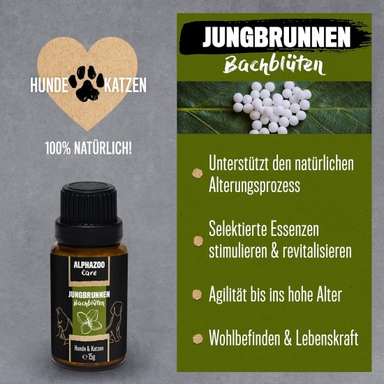 alphazoo Seelenruhe Anti-Stress Bach Flowers for Dogs and Cats 15 g I Globules Calming Tablets Against Hustle and Stress I Natural Soothing Agent alphazoo Seelenruhe Anti-Stress Bach Flowers for Dogs and Cats 15 g I Globules Calming Tablets Against Hustle and Stress I Natural Soothing Agent