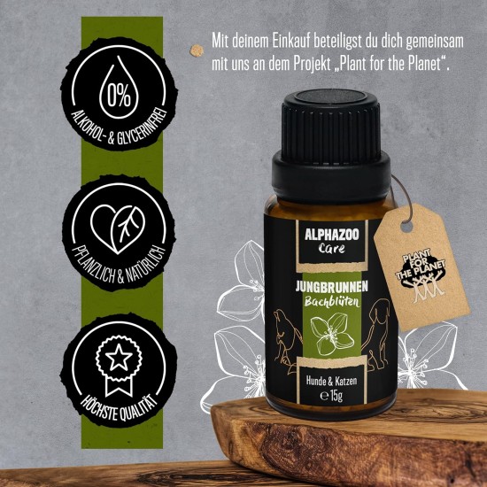 alphazoo Seelenruhe Anti-Stress Bach Flowers for Dogs and Cats 15 g I Globules Calming Tablets Against Hustle and Stress I Natural Soothing Agent alphazoo Seelenruhe Anti-Stress Bach Flowers for Dogs and Cats 15 g I Globules Calming Tablets Against Hustle and Stress I Natural Soothing Agent