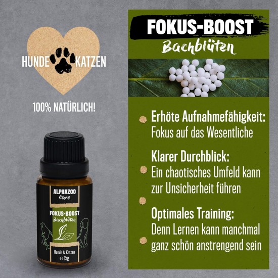 alphazoo Seelenruhe Anti-Stress Bach Flowers for Dogs and Cats 15 g I Globules Calming Tablets Against Hustle and Stress I Natural Soothing Agent alphazoo Seelenruhe Anti-Stress Bach Flowers for Dogs and Cats 15 g I Globules Calming Tablets Against Hustle and Stress I Natural Soothing Agent