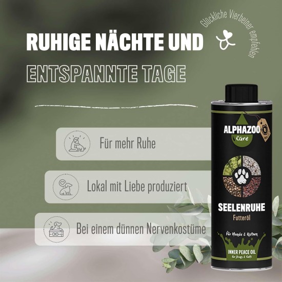 alphazoo Seelenruhe Combi Dogs, Calming Tablets, Oil for Dogs & Bach Flowers, Soothing, Relaxing & Against Stress, Natural & Relax alphazoo Seelenruhe Combi Dogs, Calming Tablets, Oil for Dogs & Bach Flowers, Soothing, Relaxing & Against Stress, Natural & Relax