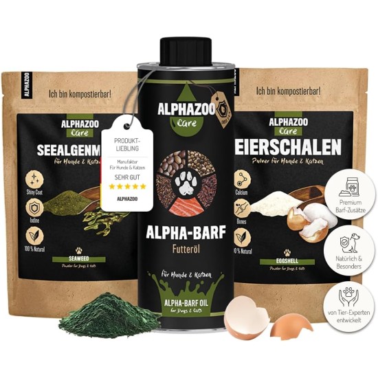 alphazoo Seelenruhe Combi Dogs, Calming Tablets, Oil for Dogs & Bach Flowers, Soothing, Relaxing & Against Stress, Natural & Relax alphazoo Seelenruhe Combi Dogs, Calming Tablets, Oil for Dogs & Bach Flowers, Soothing, Relaxing & Against Stress, Natural & Relax
