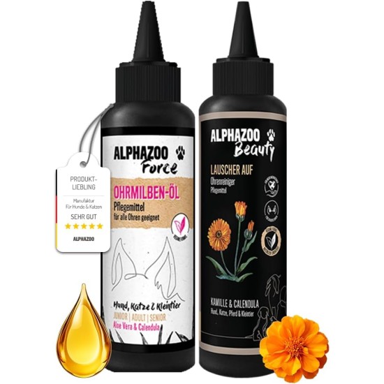 alphazoo Seelenruhe Combi Dogs, Calming Tablets, Oil for Dogs & Bach Flowers, Soothing, Relaxing & Against Stress, Natural & Relax alphazoo Seelenruhe Combi Dogs, Calming Tablets, Oil for Dogs & Bach Flowers, Soothing, Relaxing & Against Stress, Natural & Relax