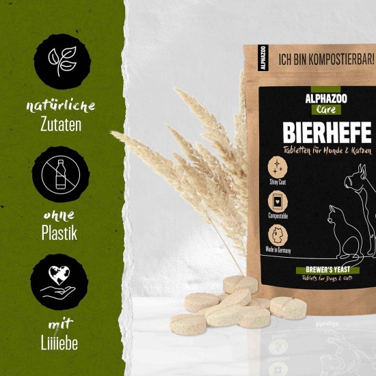 alphazoo Seelenruhe Natural Soothing Agent for Dogs, 120 x Tablets with Hemp Oil and Valerian, Against Stress and Anxiety, For More Relaxation alphazoo Seelenruhe Natural Soothing Agent for Dogs, 120 x Tablets with Hemp Oil and Valerian, Against Stress and Anxiety, For More Relaxation