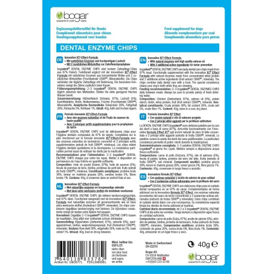 bogar, Bogadent Dental Sticks Dog, Dental Care for Dogs, Delicious Dog Snacks for Prevention of Tartar, Dog Accessories, with Meat, Fruits and Minerals, 40 g bogar, Bogadent Dental Sticks Dog, Dental Care for Dogs, Delicious Dog Snacks for Prevention of Tartar, Dog Accessories, with Meat, Fruits and Minerals, 40 g