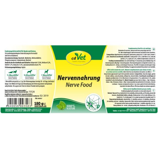 cdVet Nerves Food, 180 g cdVet Nerves Food, 180 g