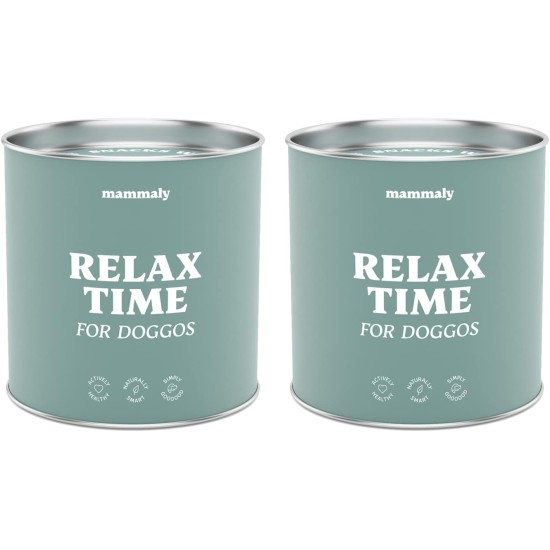 mammaly Relax Time Soothing Agent for Dogs - 110 Treats with Valerian & Lemon Balm (Relaxation & Anti-Stress Agent) Delicious Snacks Peace & Relaxation Dog for Anxiety / Stress mammaly Relax Time Soothing Agent for Dogs - 110 Treats with Valerian & Lemon Balm (Relaxation & Anti-Stress Agent) Delicious Snacks Peace & Relaxation Dog for Anxiety / Stress