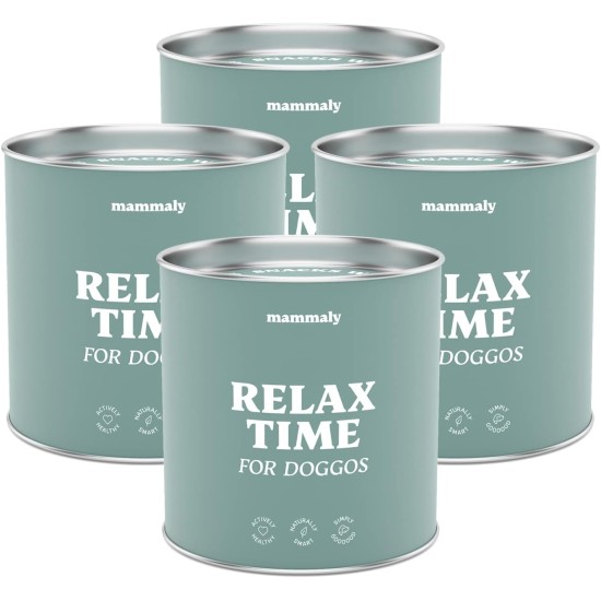 mammaly Relax Time Soothing Agent for Dogs - 110 Treats with Valerian & Lemon Balm (Relaxation & Anti-Stress Agent) Delicious Snacks Peace & Relaxation Dog for Anxiety / Stress mammaly Relax Time Soothing Agent for Dogs - 110 Treats with Valerian & Lemon Balm (Relaxation & Anti-Stress Agent) Delicious Snacks Peace & Relaxation Dog for Anxiety / Stress