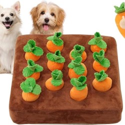 12 Squeaky Carrot Puzzle Toys for Dogs, Hide and Seek Dog Toy "Carrot Farm", 33 x 33 cm Large Snuffle Toys with Carrot Stickers for Small, Medium and Large Dogs / 12 Squeaky Carrot Puzzle Toys for Dogs, Hide and Seek Dog Toy "Carrot Farm", 33 x 33 cm Large Snuffle Toys with Carrot Stickers for Small, Medium and Large Dogs /