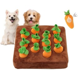 12 Squeaky Carrot Puzzle Toys for Dogs, Hide and Seek Dog Toy "Carrot Farm", 33 x 33 cm Large Snuffle Toys with Carrot Stickers for Small, Medium and Large Dogs / 12 Squeaky Carrot Puzzle Toys for Dogs, Hide and Seek Dog Toy "Carrot Farm", 33 x 33 cm Large Snuffle Toys with Carrot Stickers for Small, Medium and Large Dogs /
