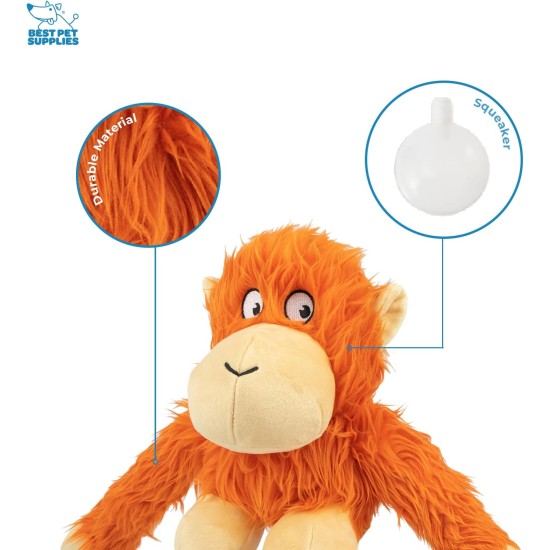 2-in-1 Squeaky Dog Toy with Soft, Durable Fabric for Small, Medium and Large Pets - No Filling for Playing Around the House, 4 Figures, Size L 2-in-1 Squeaky Dog Toy with Soft, Durable Fabric for Small, Medium and Large Pets - No Filling for Playing Around the House, 4 Figures, Size L