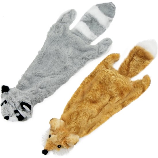 2-in-1 Squeaky Dog Toy with Soft, Durable Fabric for Small, Medium and Large Pets - No Filling for Playing Around the House, 4 Figures, Size L 2-in-1 Squeaky Dog Toy with Soft, Durable Fabric for Small, Medium and Large Pets - No Filling for Playing Around the House, 4 Figures, Size L