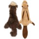 2-in-1 Squeaky Dog Toy with Soft, Durable Fabric for Small, Medium and Large Pets - No Filling for Playing Around the House, 4 Figures, Size L 2-in-1 Squeaky Dog Toy with Soft, Durable Fabric for Small, Medium and Large Pets - No Filling for Playing Around the House, 4 Figures, Size L