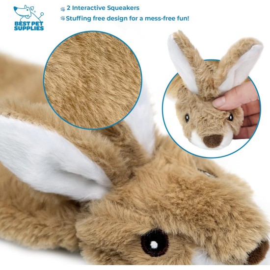 2-in-1 Squeaky Dog Toy with Soft, Durable Fabric for Small, Medium and Large Pets - No Filling for Playing Around the House, 4 Figures, Size L 2-in-1 Squeaky Dog Toy with Soft, Durable Fabric for Small, Medium and Large Pets - No Filling for Playing Around the House, 4 Figures, Size L