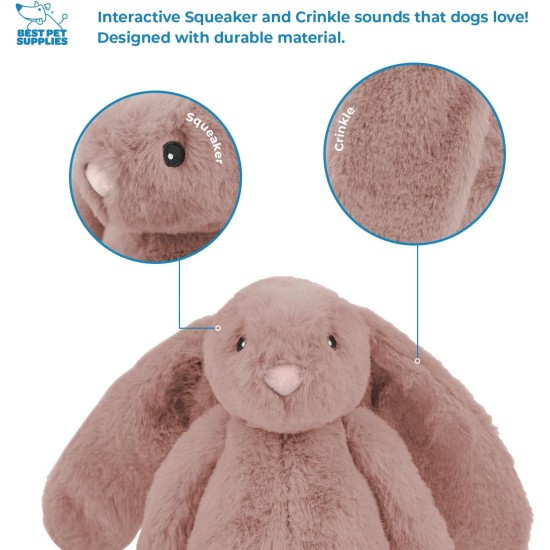 2-in-1 Squeaky Dog Toy with Soft, Durable Fabric for Small, Medium and Large Pets - No Filling for Playing Around the House, 4 Figures, Size L 2-in-1 Squeaky Dog Toy with Soft, Durable Fabric for Small, Medium and Large Pets - No Filling for Playing Around the House, 4 Figures, Size L